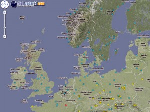 Keine Flugbewegungen über Nordeuropa